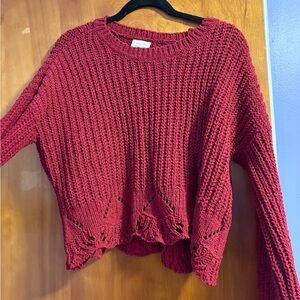 Harper Off-the-Shoulder Red Sweater